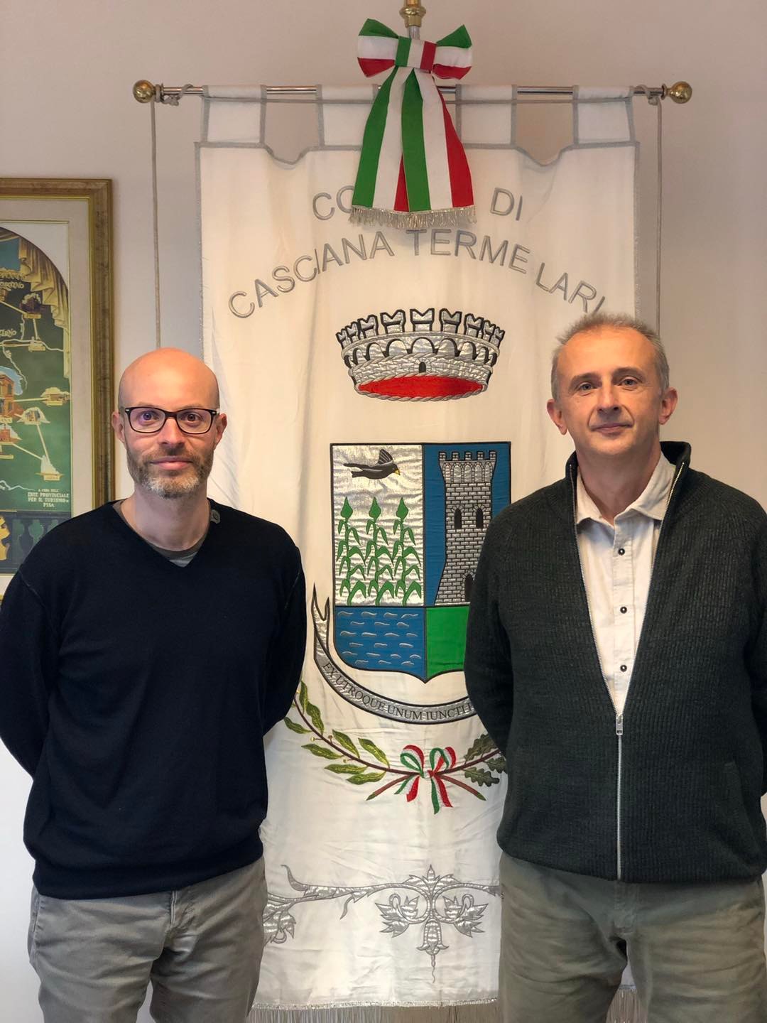 Da sinistra, il sindaco Mirko Terreni e l'assessore Luca Pennini
