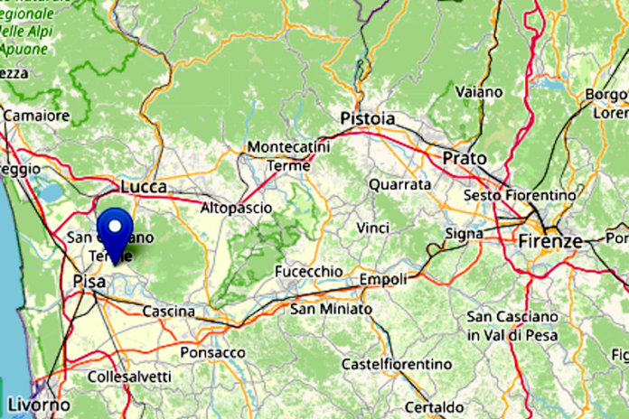 INGV. Terremoto in provincia di Pisa